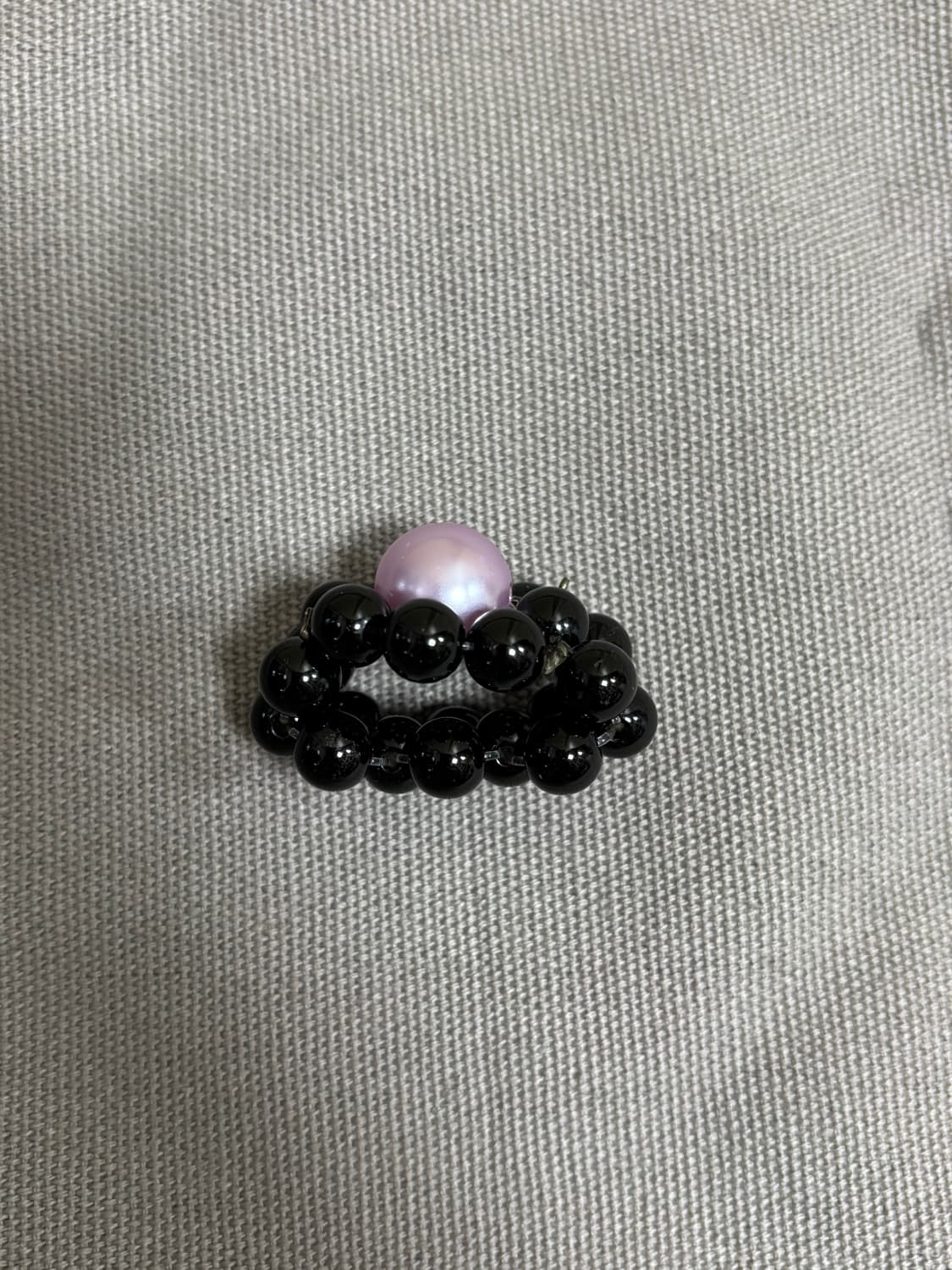 Jewelry.kwak 비즈 반지 (블랙/핑크) free 상품이미지4