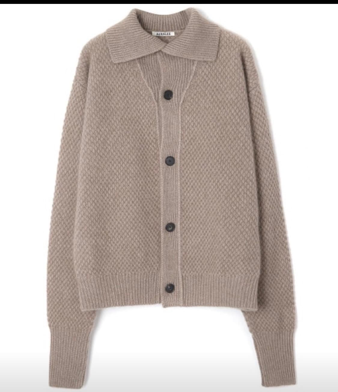 [4] 오라리 베이비 캐시미어 니트 가디건 내추럴 브라운 상품이미지1