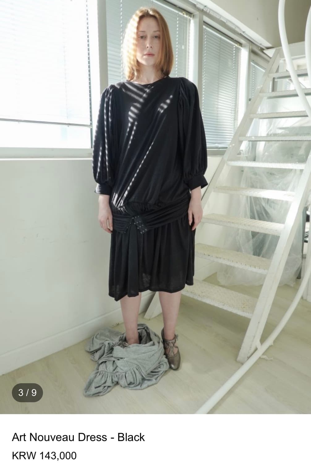 에옹쓰) Art Nouveau Dress BK F 상품이미지1