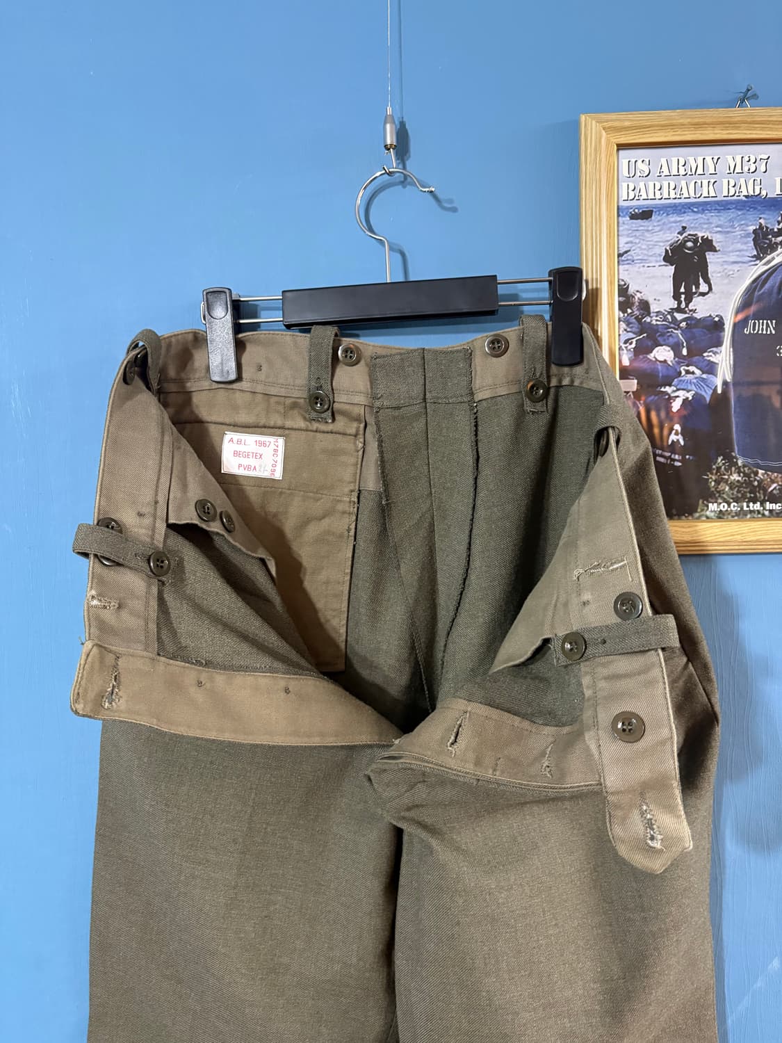 60‘s Belgian army Wool Trouser Pant. 상품이미지4