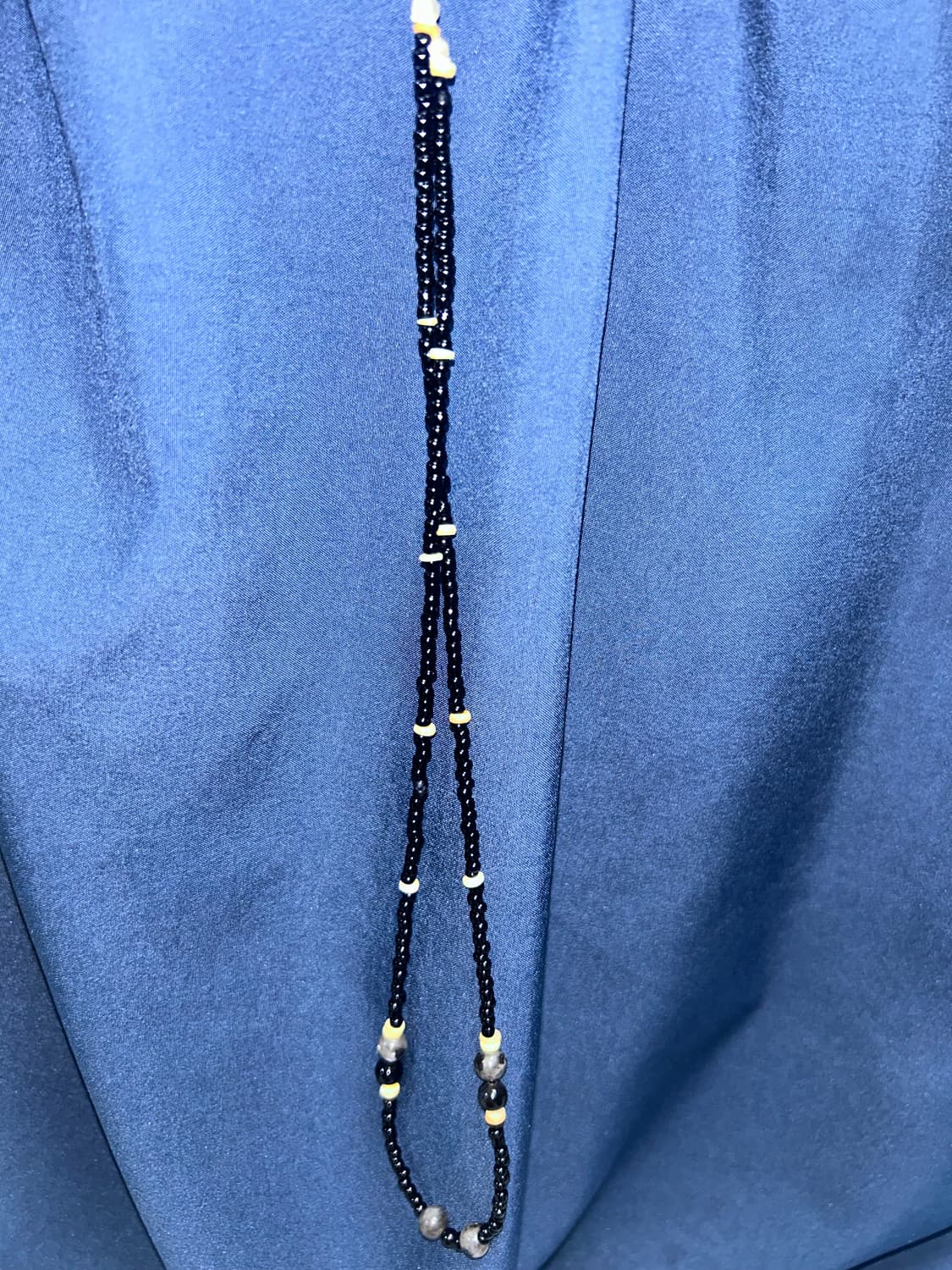빈티지 비즈 심플 블랙 목걸이 / black simple necklace 상품이미지1
