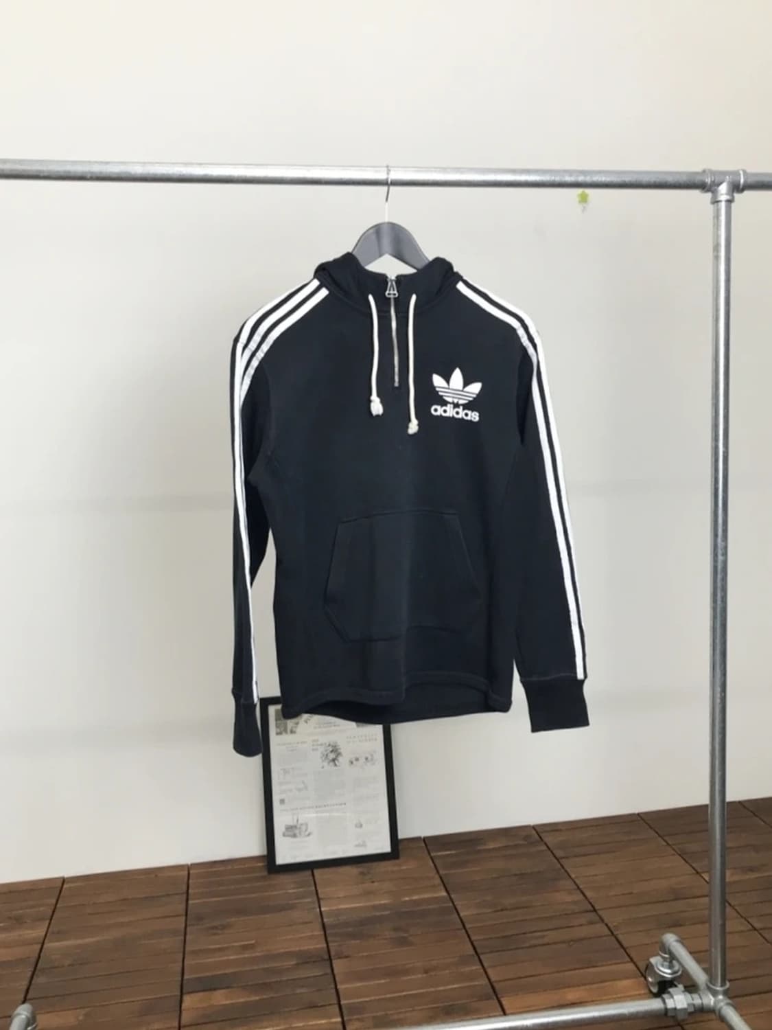 Adidas Trefoil Zip Hoodie Black 상품이미지4