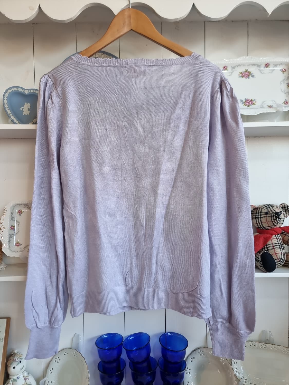 플라워 자수 퍼플 가디건 상품이미지6