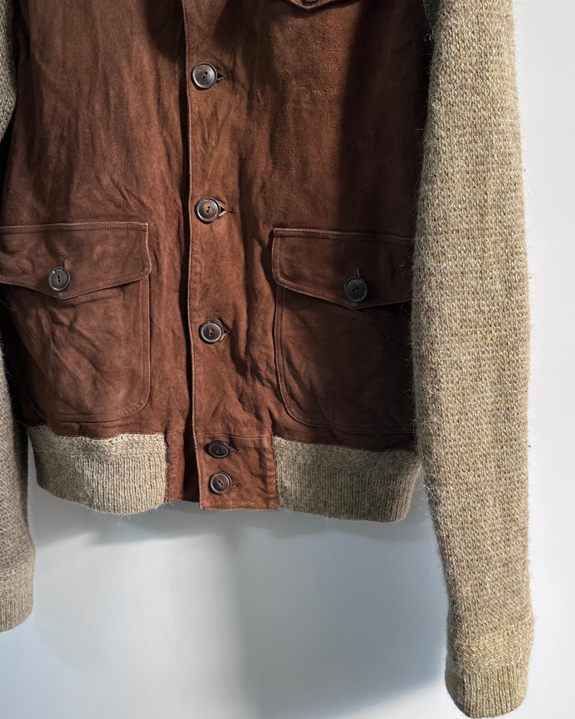 폴로 레더/울 A-1 가디건 자켓 (va.109) 상품이미지3