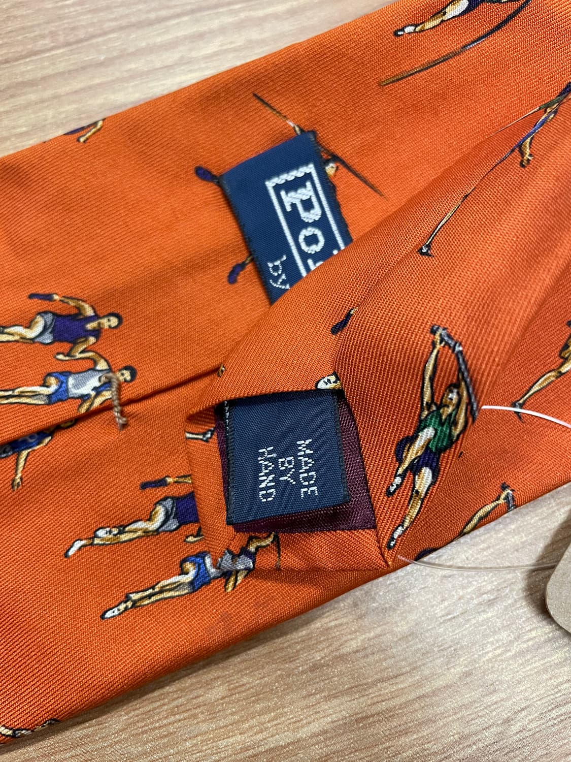 폴로 랄프로렌 오렌지 실크 넥타이 상품이미지4