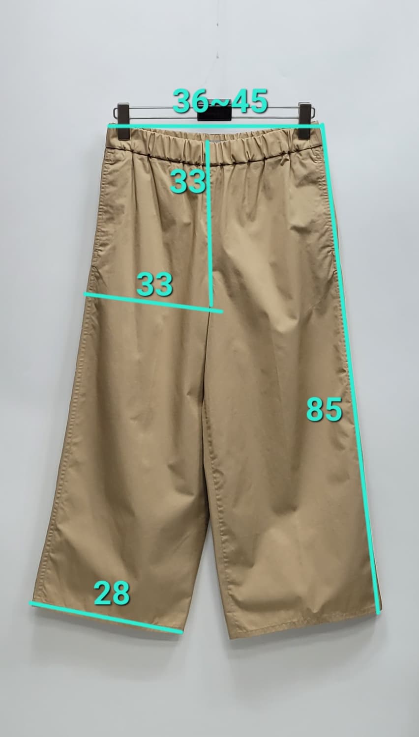 COS 코스 코튼 와이드 밴딩 팬츠 / 여 EUR 35 베이지
 상품이미지9