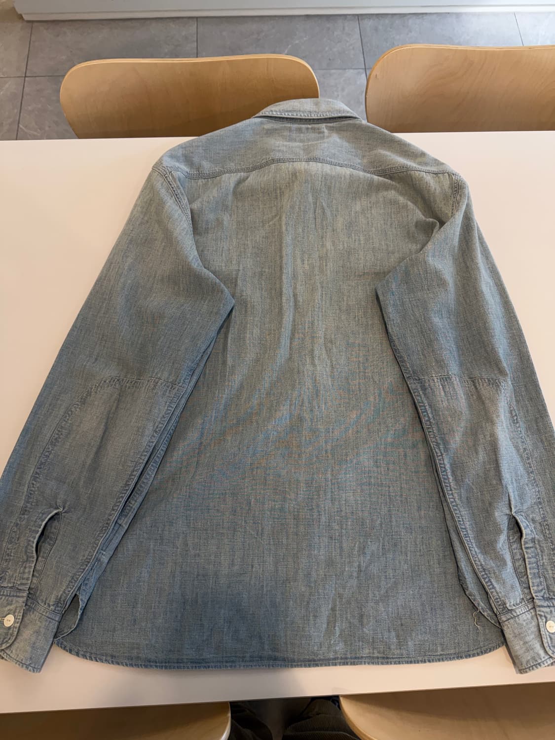 RRL인디고 샴브레이 워크셔츠 XL사이즈 상품이미지8