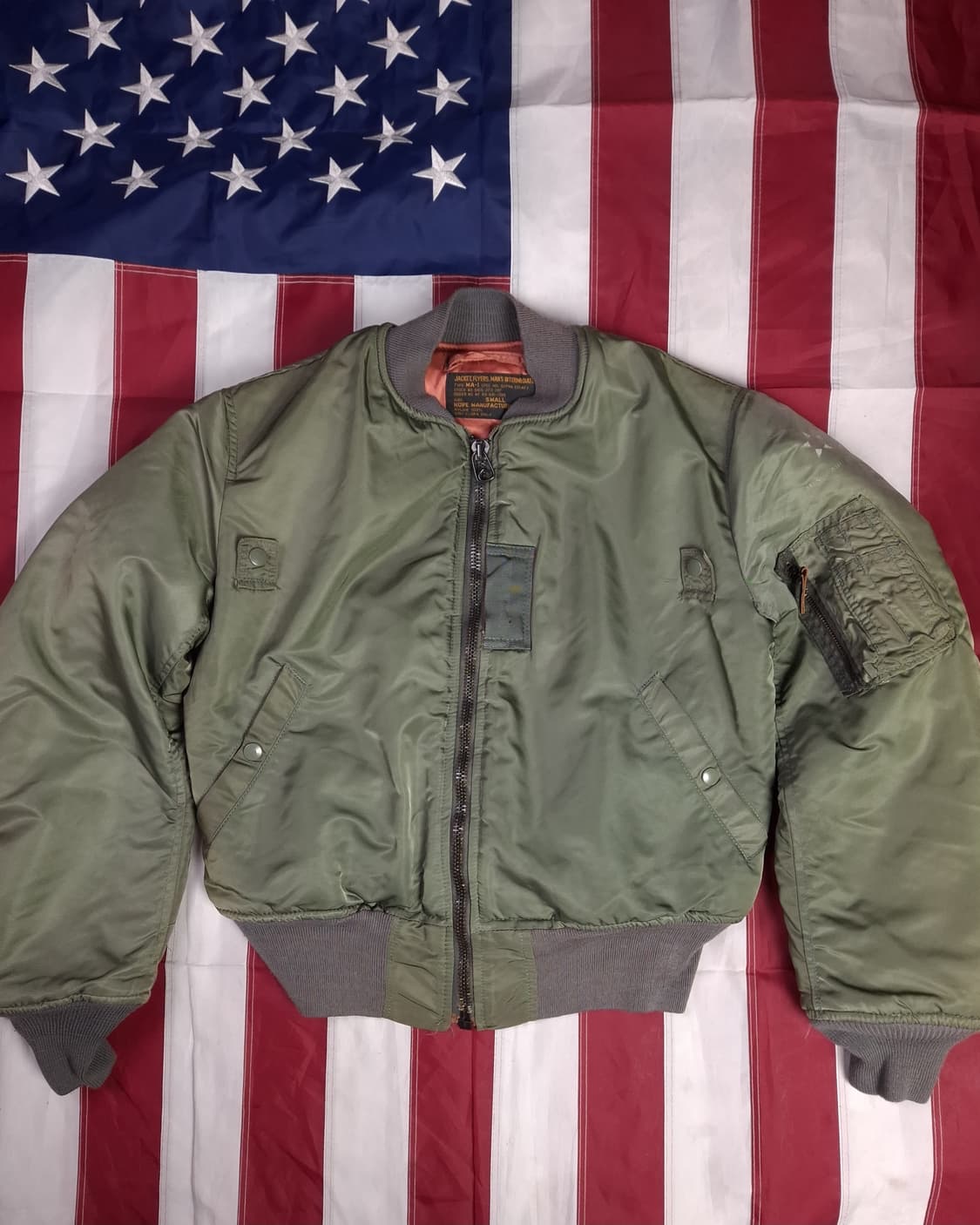 오리지날 90's 미국제조 호프사 미공군 MA-1항공점퍼 상품이미지1