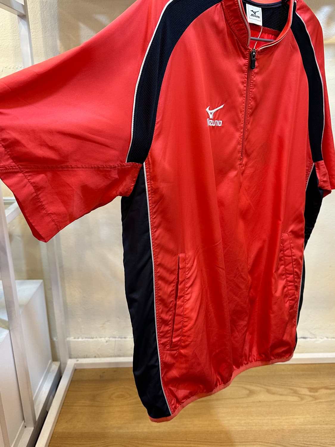 미즈노 하프 집업 반팔 바람막이 L 상품이미지4