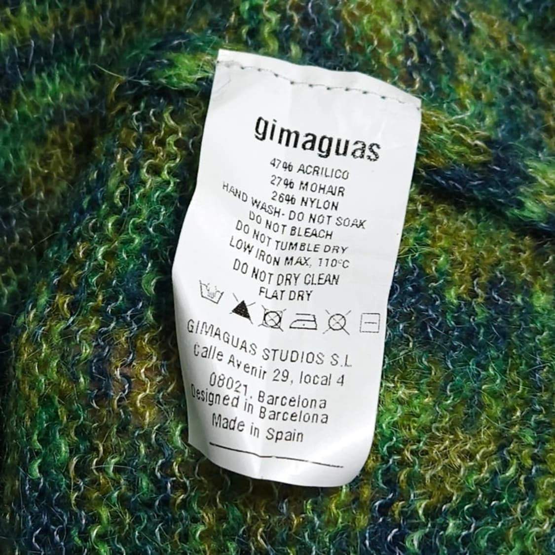 Gimaguas 기마구아스 모헤어 믹스 니트 그린 멀티컬러 L사이즈# 상품이미지8