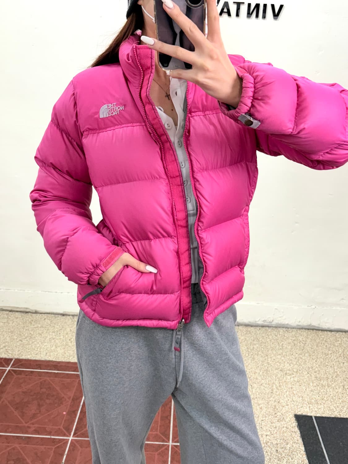 노스페이스 700 눕시 패딩 핑크 상품이미지1