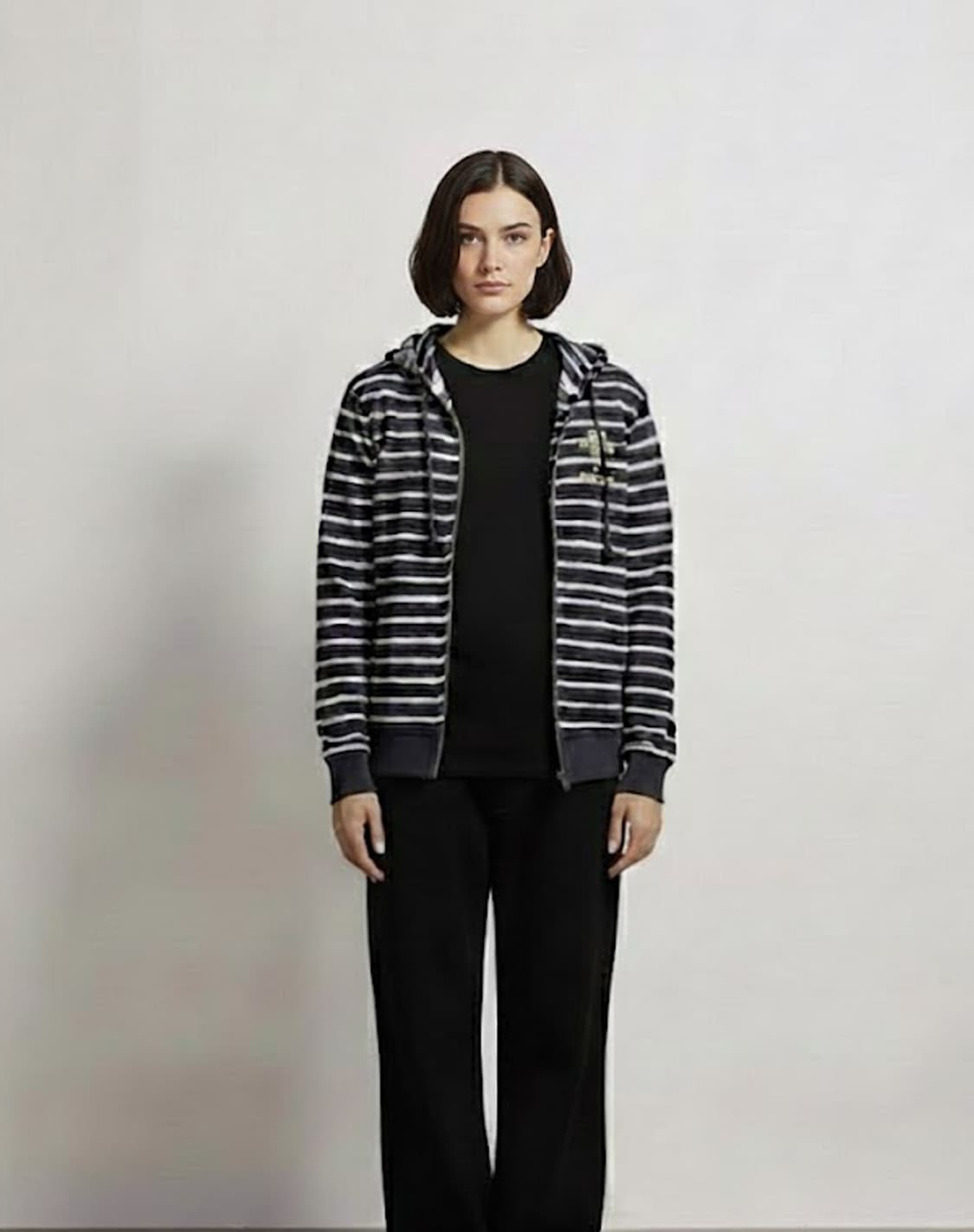 TOMMY HILFIGER 스트라이프 후드 집업 size M 상품이미지1