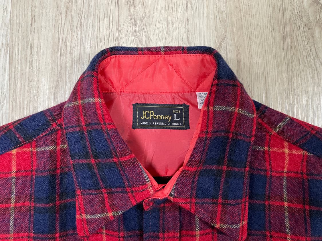 105) 80's JC페니 체크 울 워크셔츠(RRL&LVC&폴로) 상품이미지3