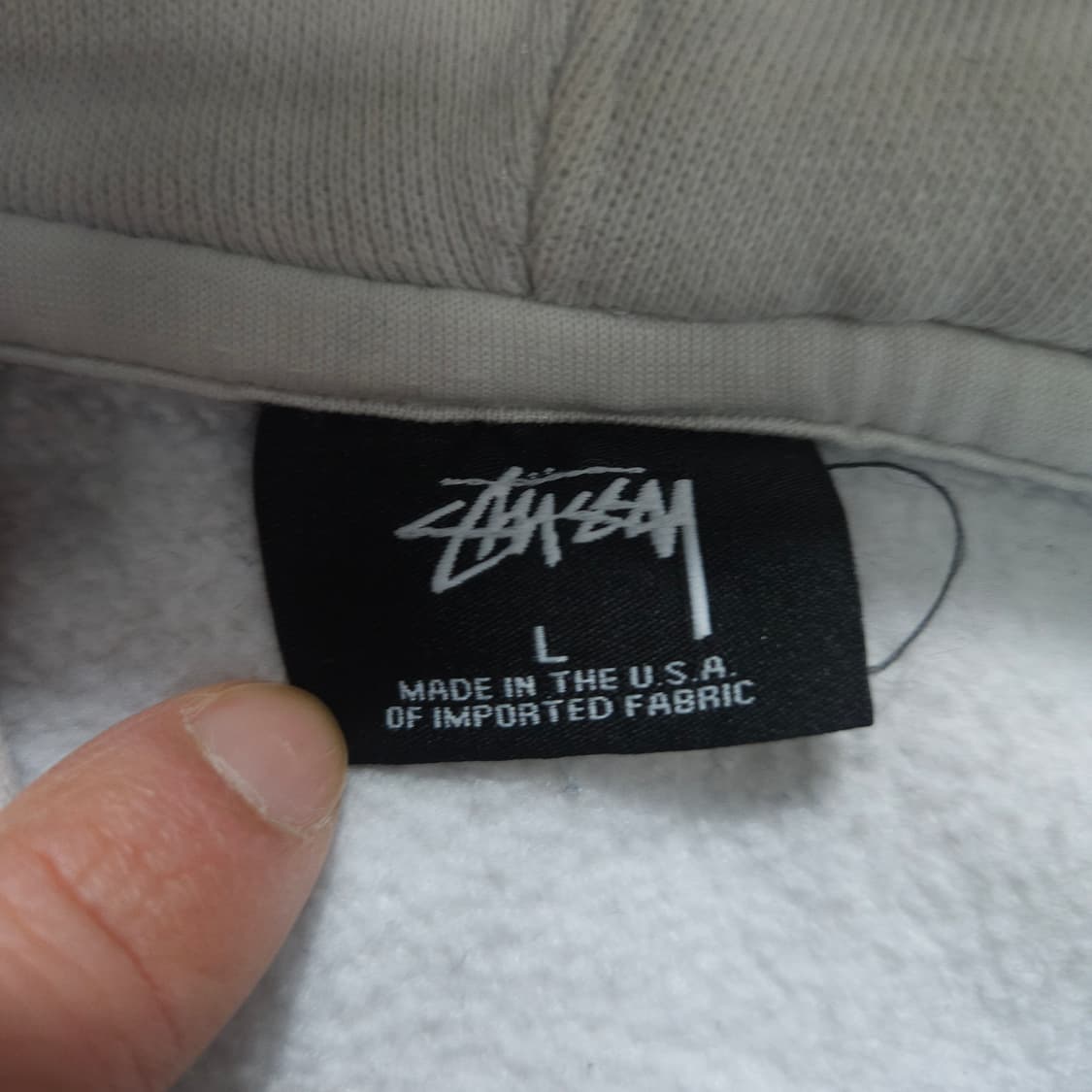 스투시 베이직 후드 집업 L 상품이미지5