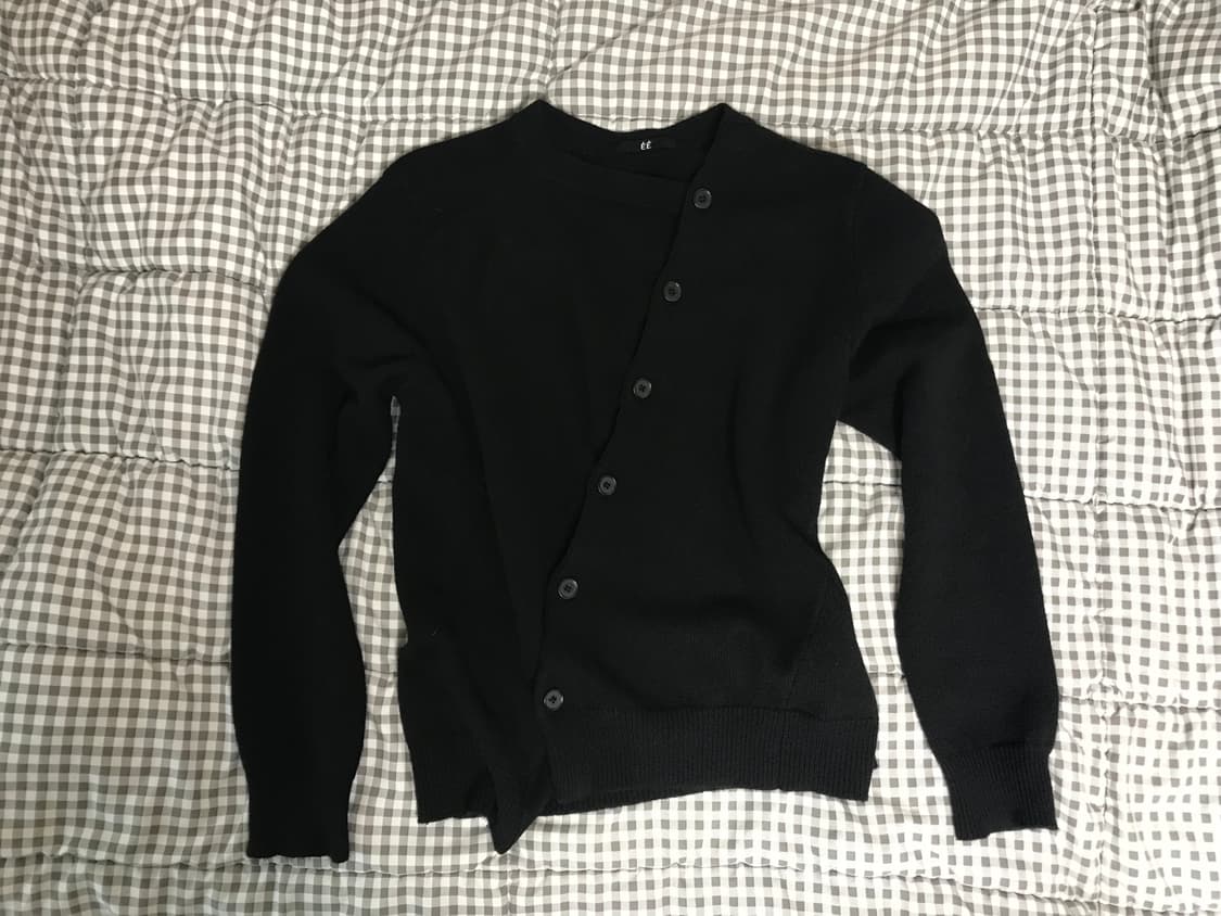 (L) 2WAY CARDIGAN Black 상품이미지1