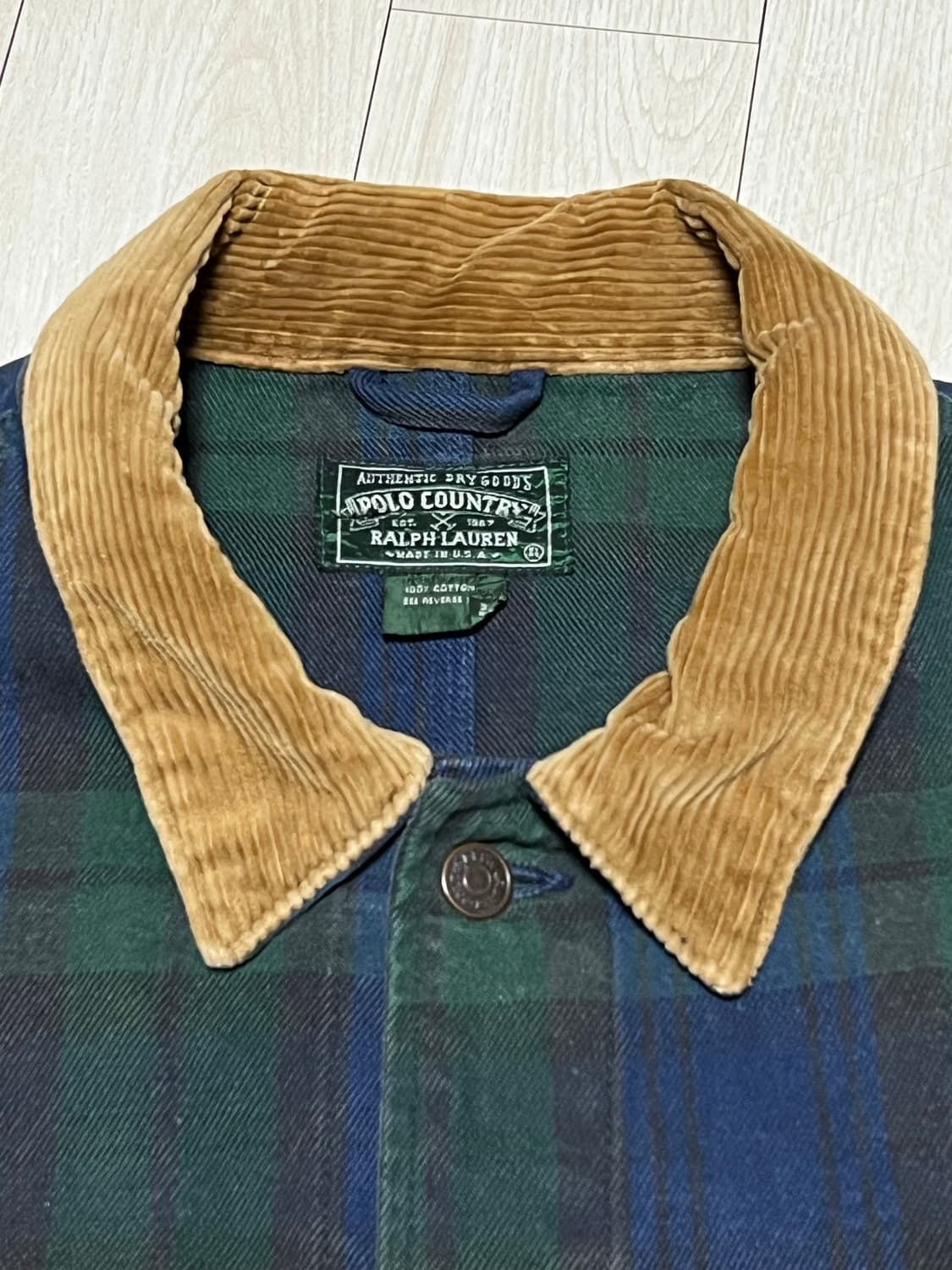 90s폴로컨츄리 체크 덩가리핏자켓 XXL 상품이미지2