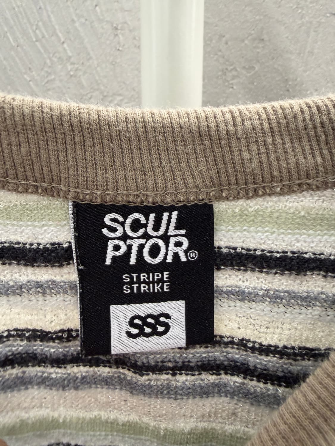 스컬프터 스트라이프 크롭티 그린 S 상품이미지5