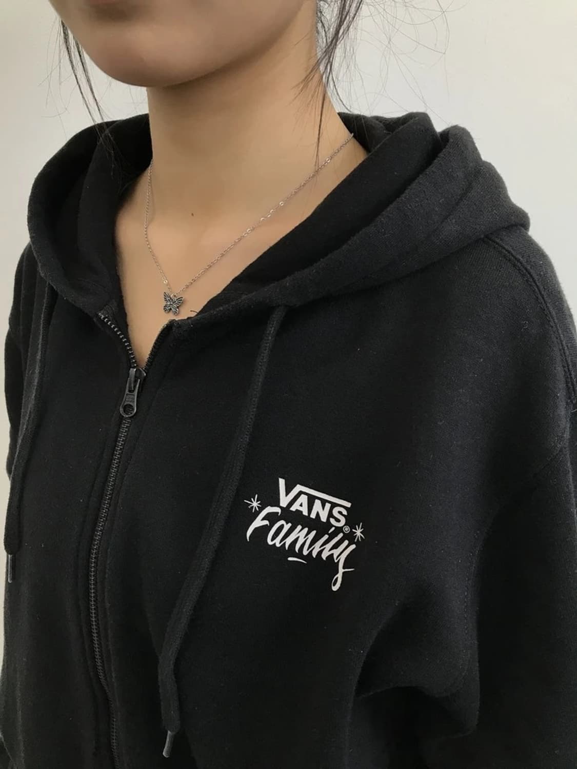 Vans Black Zip Hoodie Back Print 상품이미지2