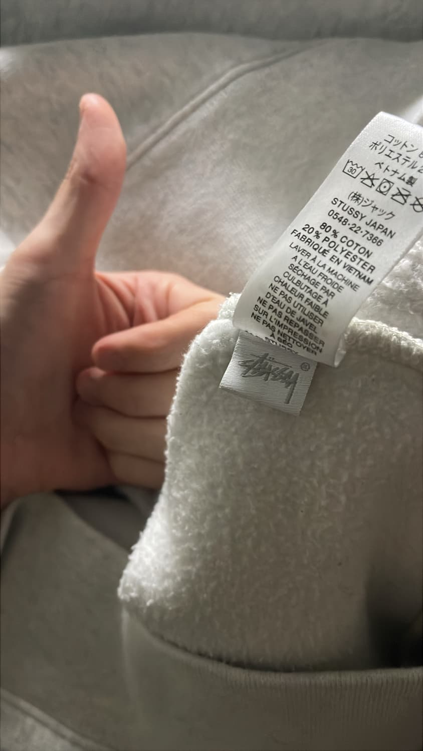 스투시 베이직 스투시 후드 애쉬 헤더 L 상품이미지8