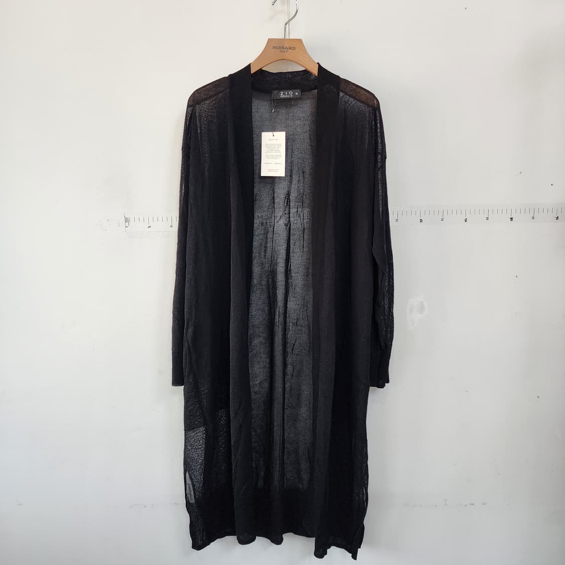 지오송지오 롱 가디건 블랙 상품이미지1