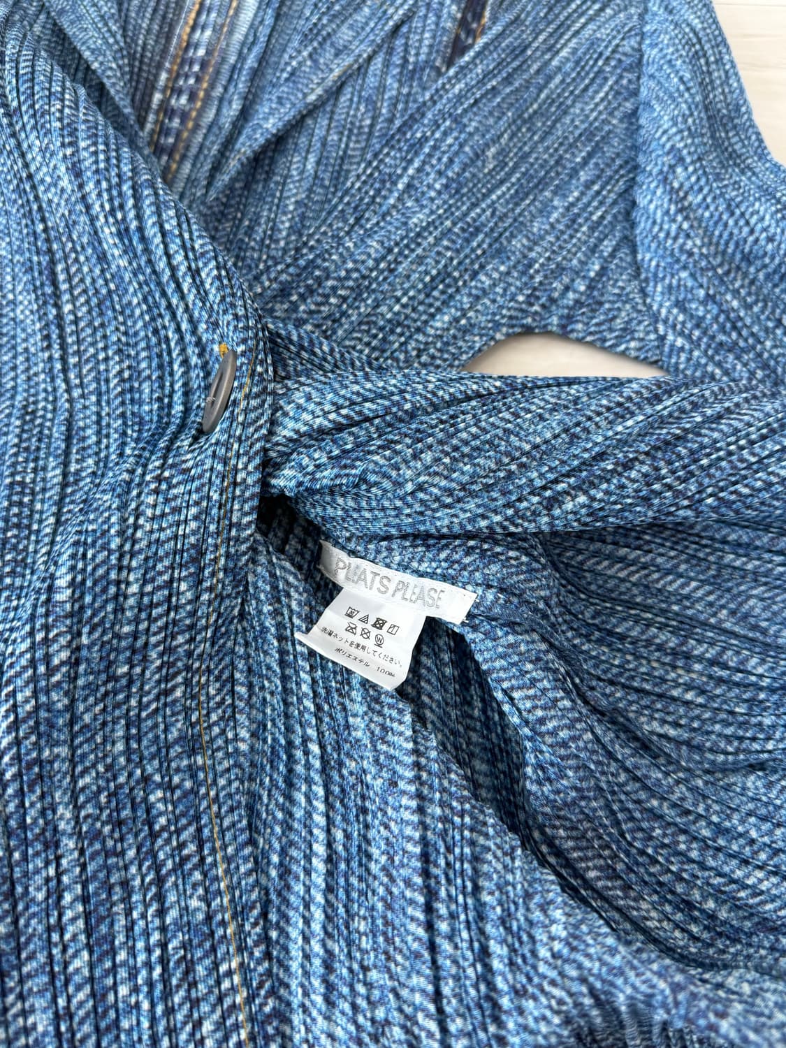Pleats PleaseDenim Pattern Long Cardigan 상품이미지10