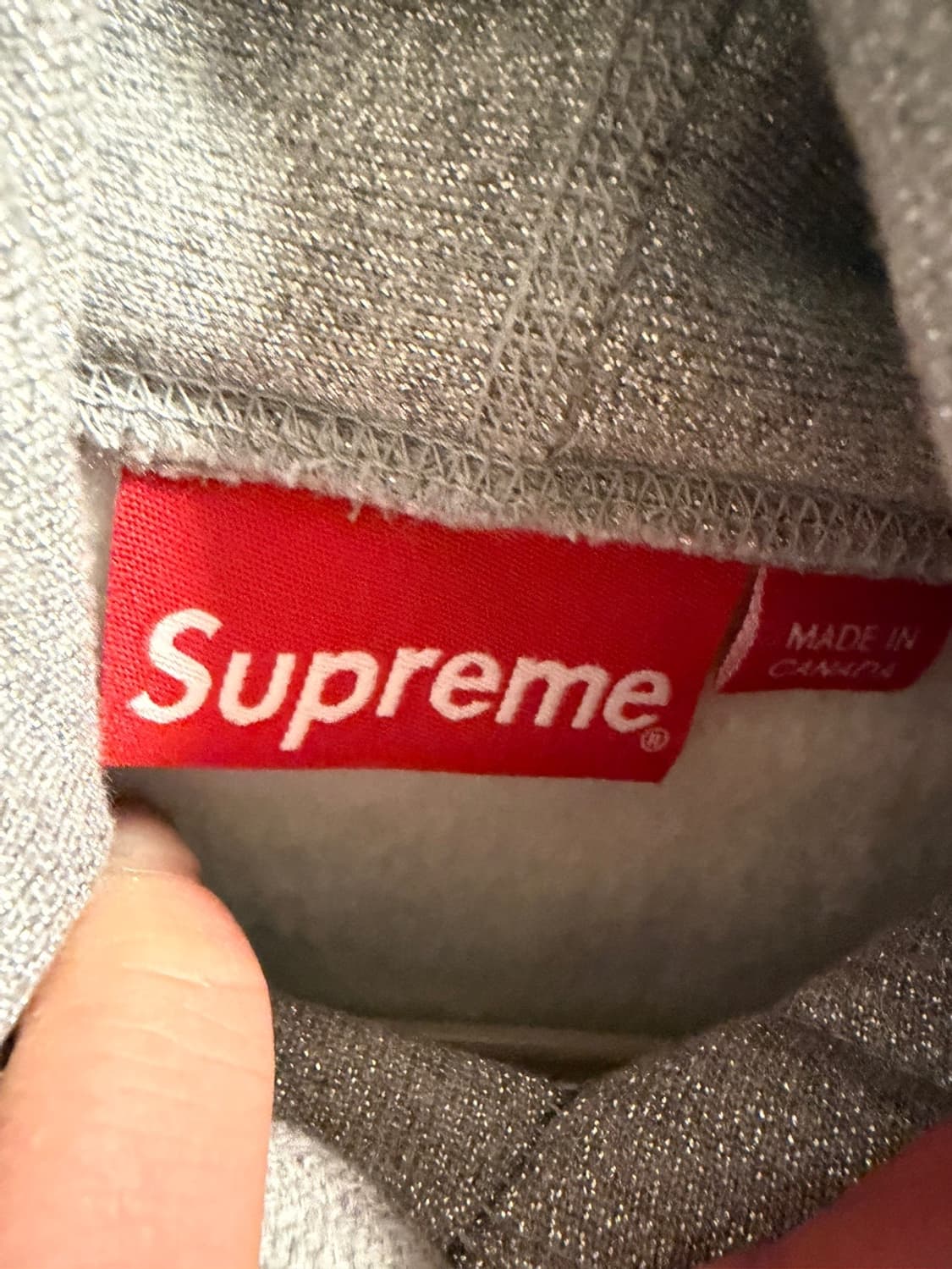슈프림 글리터 아크 후드 스웨트셔츠 헤더 그레이 XXL 상품이미지5
