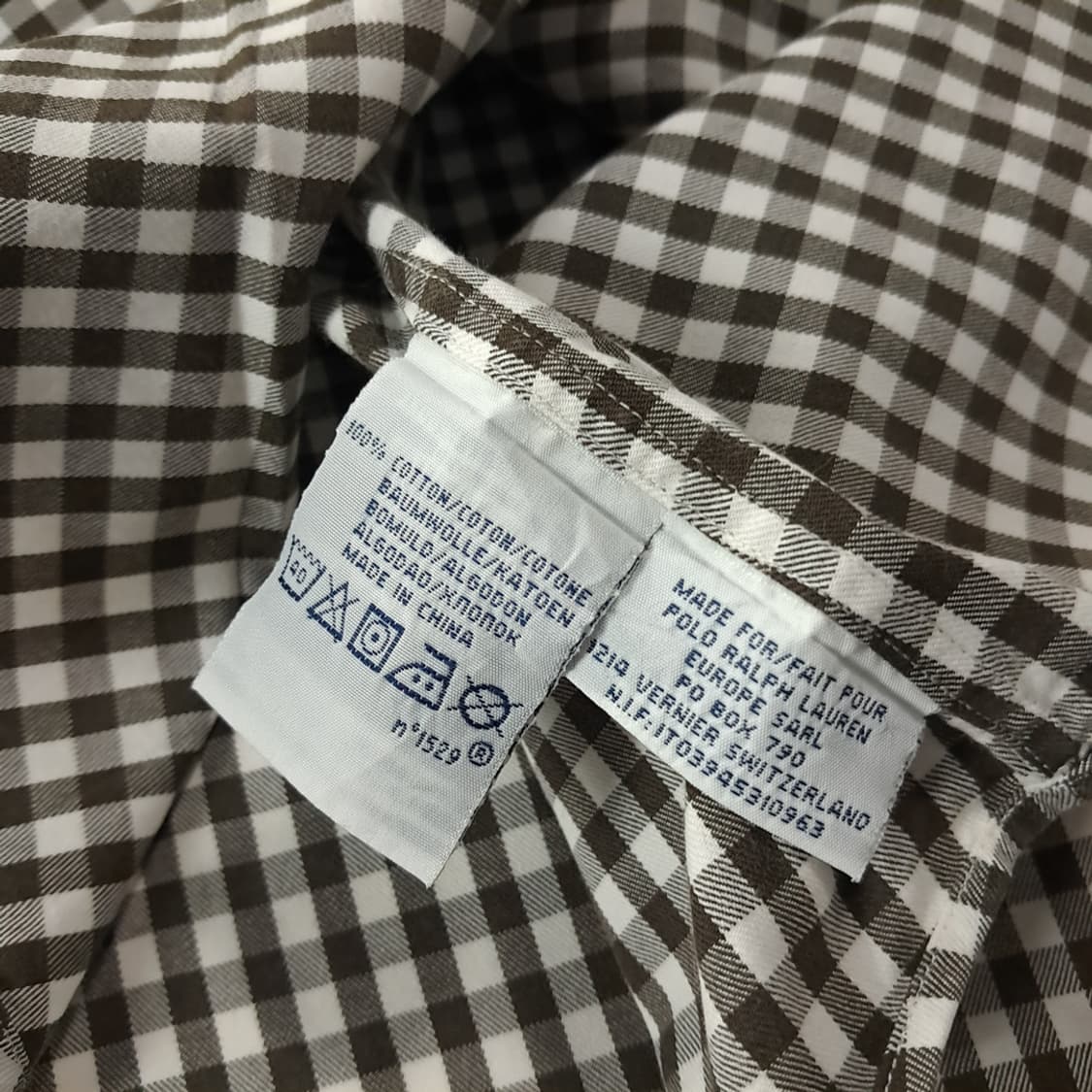 CJ538 2XL 폴로골프 브라운 스몰 깅엄체크 반팔 셔츠 남방 상품이미지6