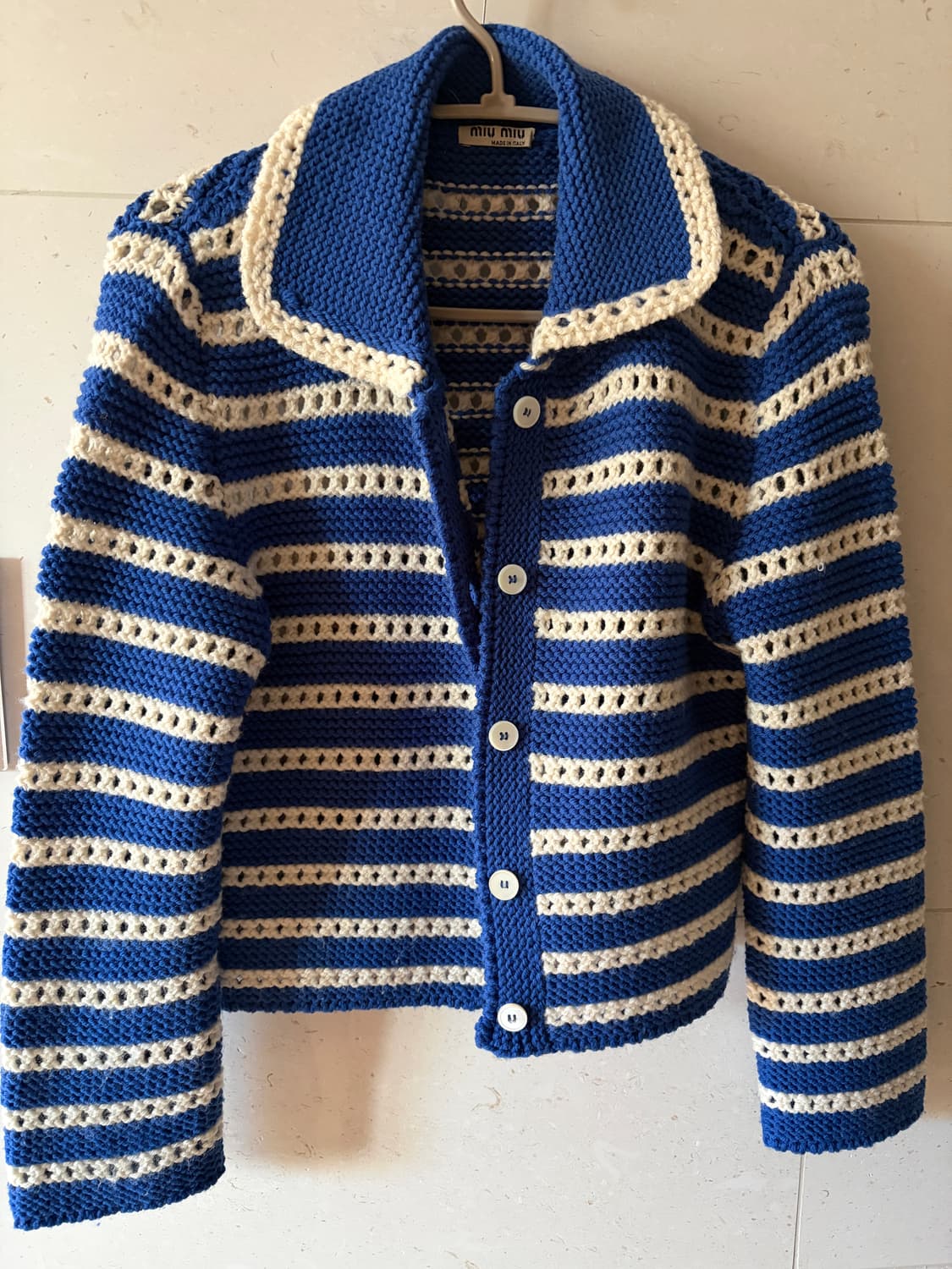 미우미우 스트라이프 울 가디건 김나영 가디건 상품이미지5