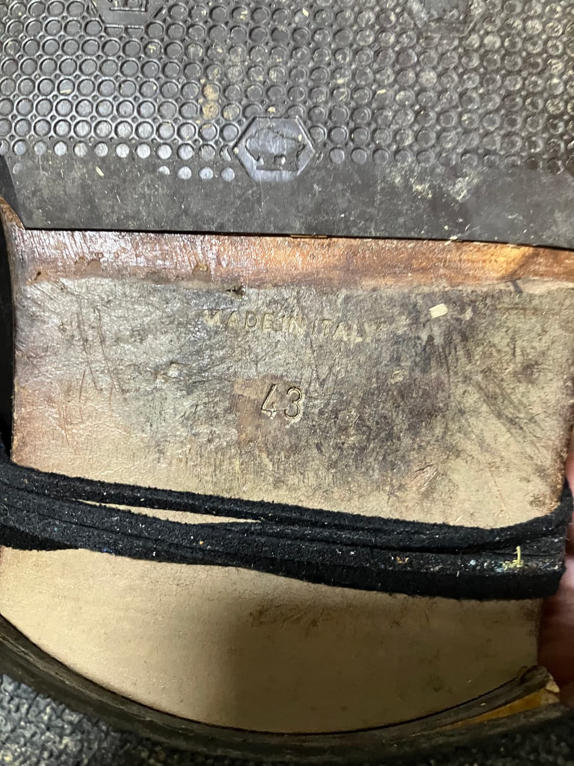 Japanese 90s 오버 스퀘어드 토 스티치 더비 슈즈 275 상품이미지5