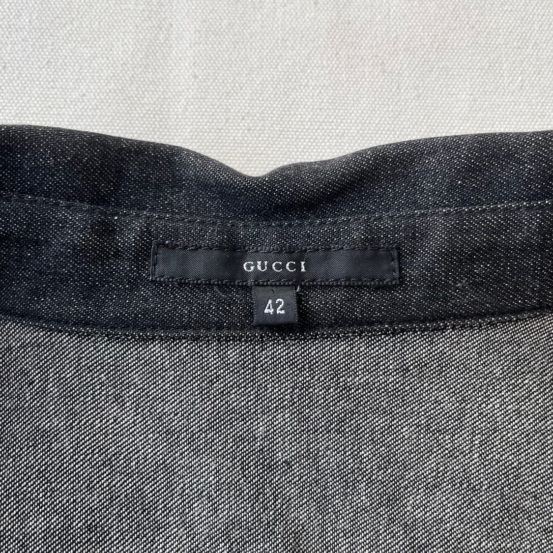 90s 구찌 워시드 데님 셔츠 상품이미지3