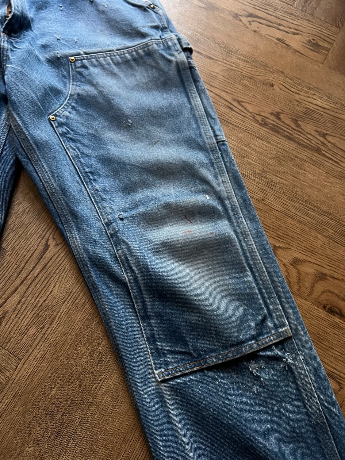 [36]칼하트 USA 빈티지 페이딩 더블니 워크 데님 팬츠 상품이미지5