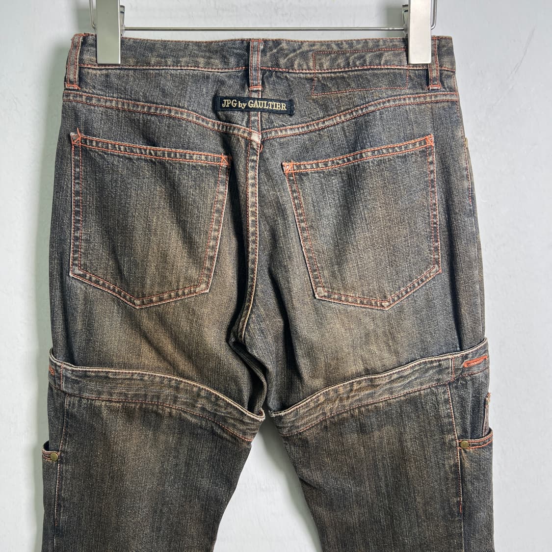 장 폴 고티에 더블 로우 웨이스트 멀티 포켓 데님 팬츠 38 상품이미지5