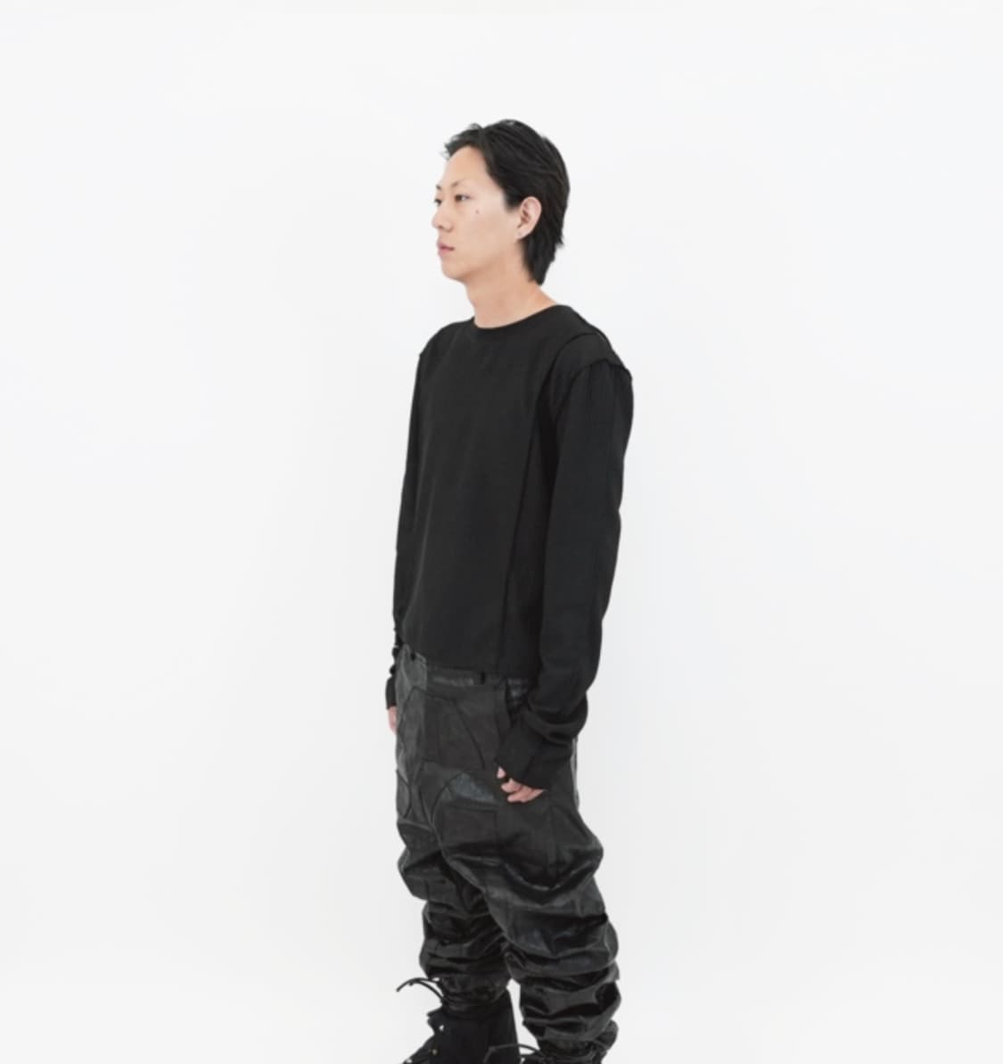 Yyyy vertical pleated long sleeve 1 긴팔티 상품이미지4