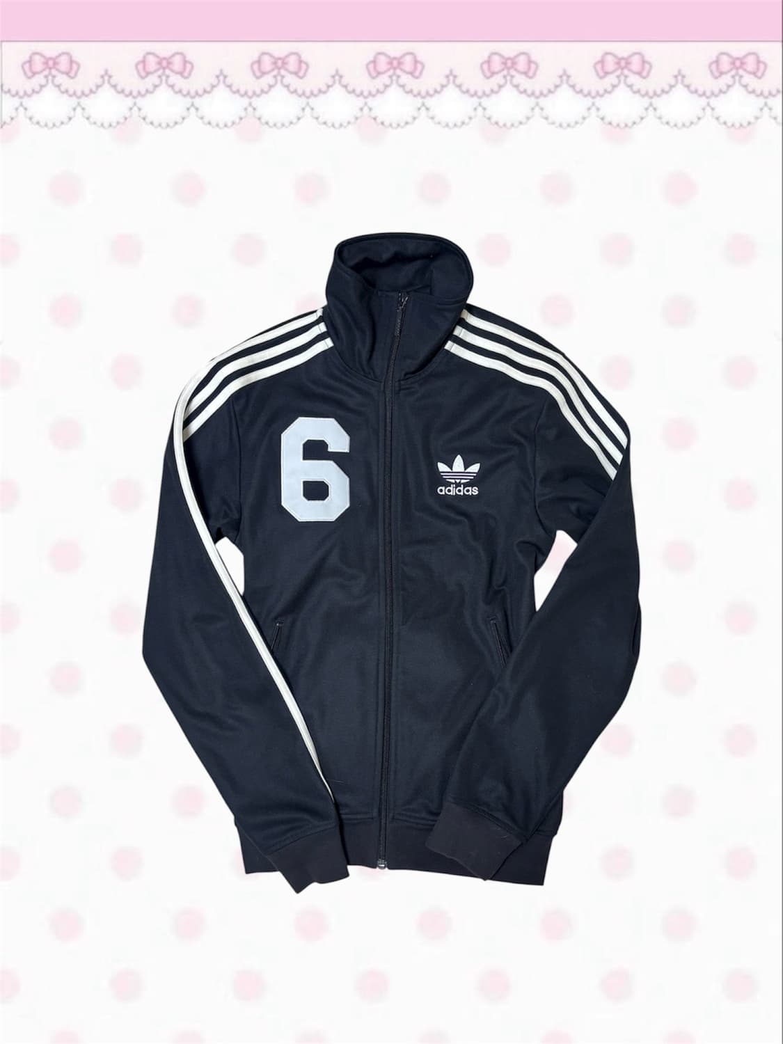 빈티지 아디다스 넘버 6 삼선 블랙 져지 뉴욕 kaiser 상품이미지1