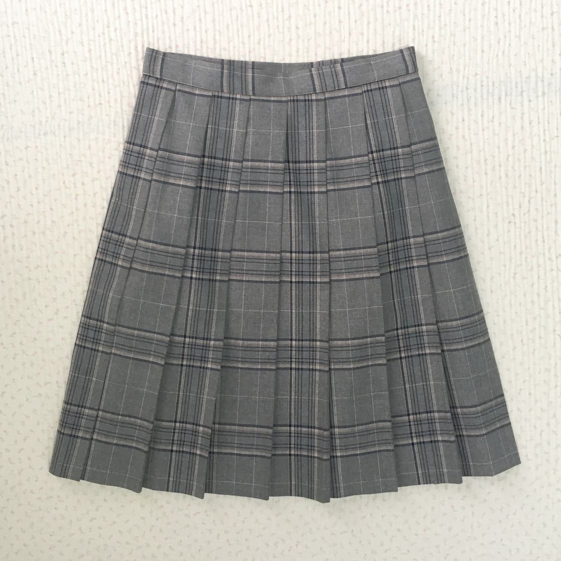 JPN/ 그레이플리츠스커트 미디스커트 미디플리츠스커트 그레이체크스커트 상품이미지5