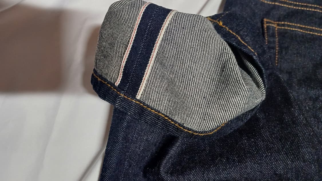 [새제품]32 코스 셀비지 데님팬츠 릴렉스드 진 청바지 생지 테이퍼드핏 상품이미지5