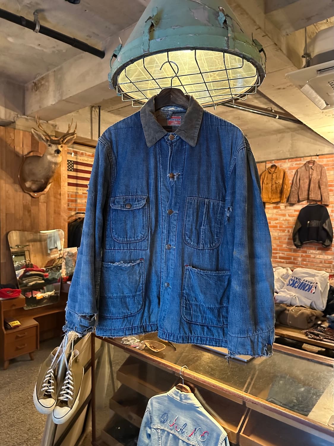 50s USA 빈티지 몽고메리워드 Pioneer 데님 초어 자켓 상품이미지1