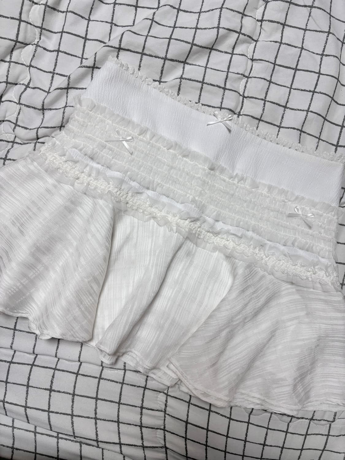 (SET)쓰리타임즈 비쥬 스커트 탑 세트 상품이미지3