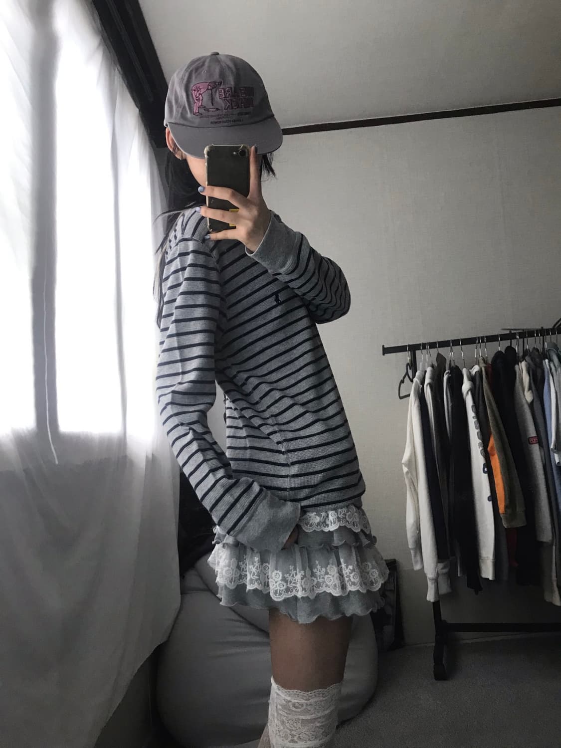 폴로 스트라이프 와플 롱슬리브 상품이미지5