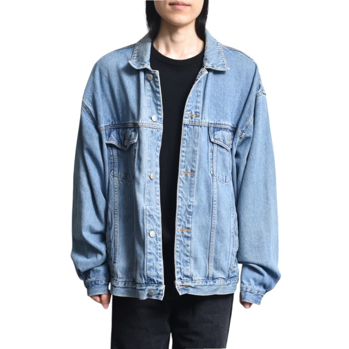 90S 에디바우어 빅사이즈 오버핏 데님 트러커 청자켓 N1019 상품이미지2