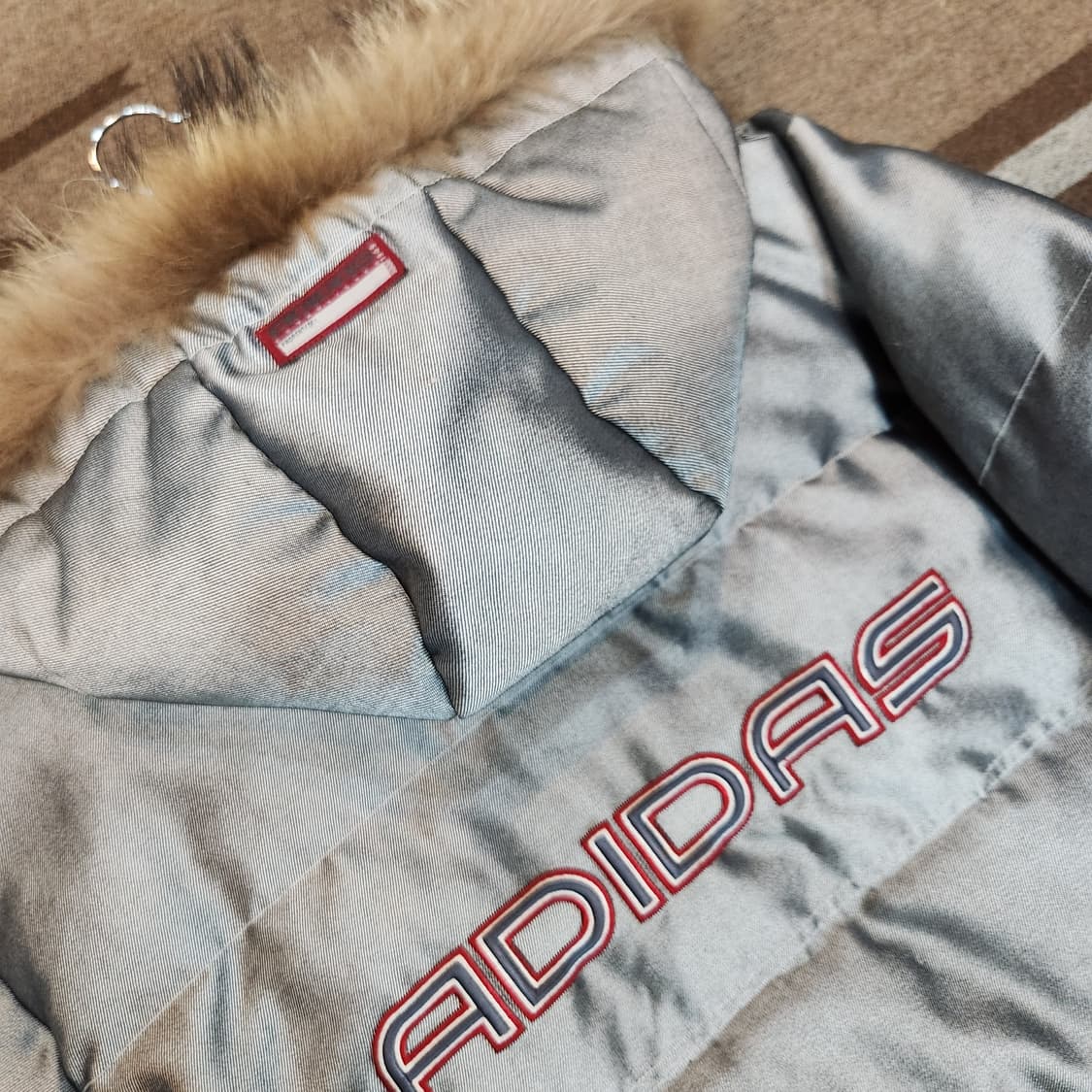 아디다스 00s 실버 데님 덕다운 패딩 L 상품이미지7