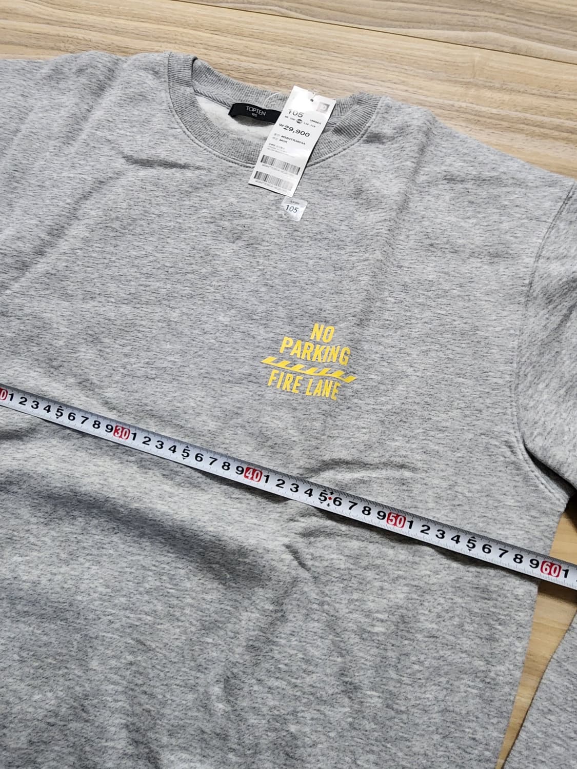 탑텐맨투맨티셔츠105사이즈그레이 상품이미지8