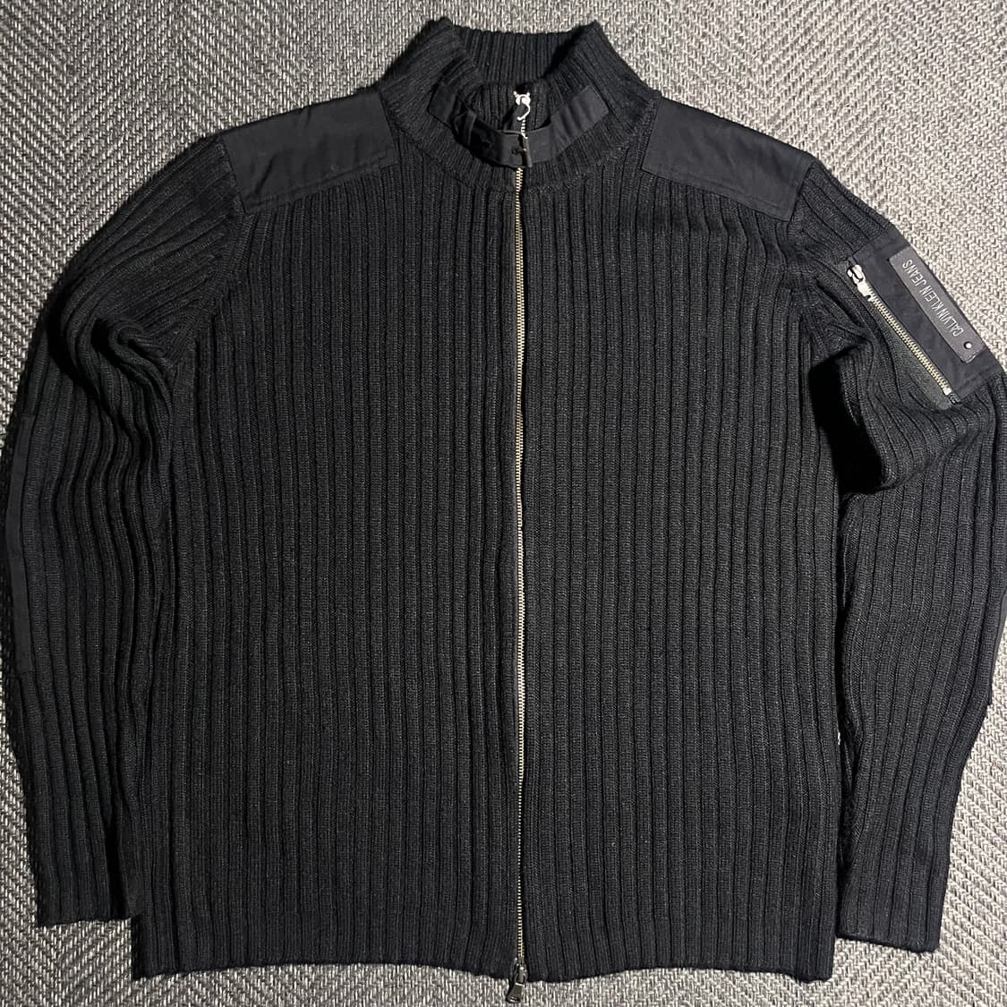 [100] Calvin Klein Jeans 캘빈클라인 진스 니트 집업 상품이미지1