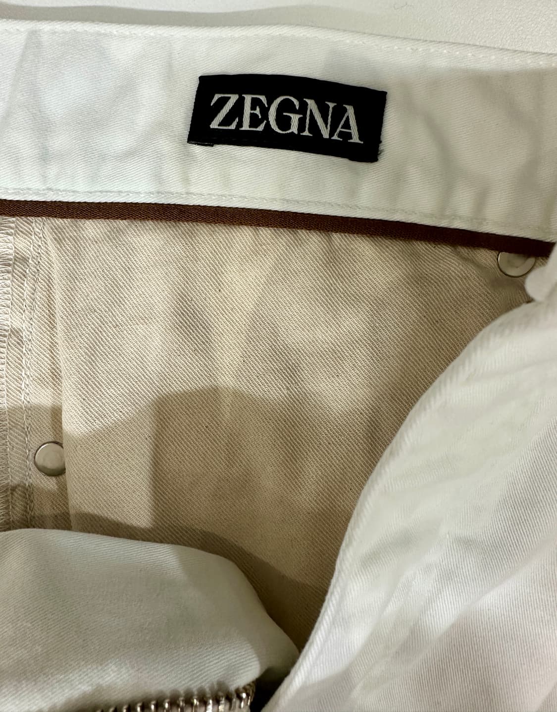 제냐 로시아 데님 팬츠 화이트 크림 슬림핏 36 상품이미지4