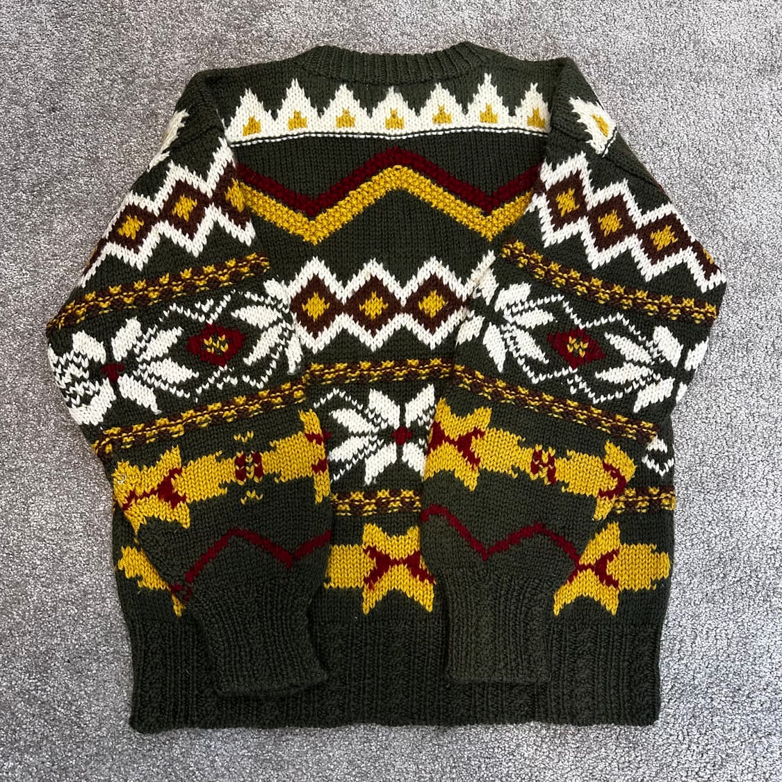 빈티지 젠슨 노르딕 패턴 울 니트M 상품이미지5