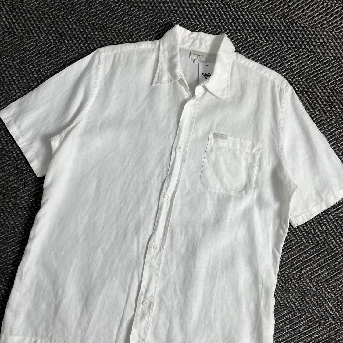 00s 캘빈클라인 아카이브 린넨 반팔 셔츠 y 3280 상품이미지1