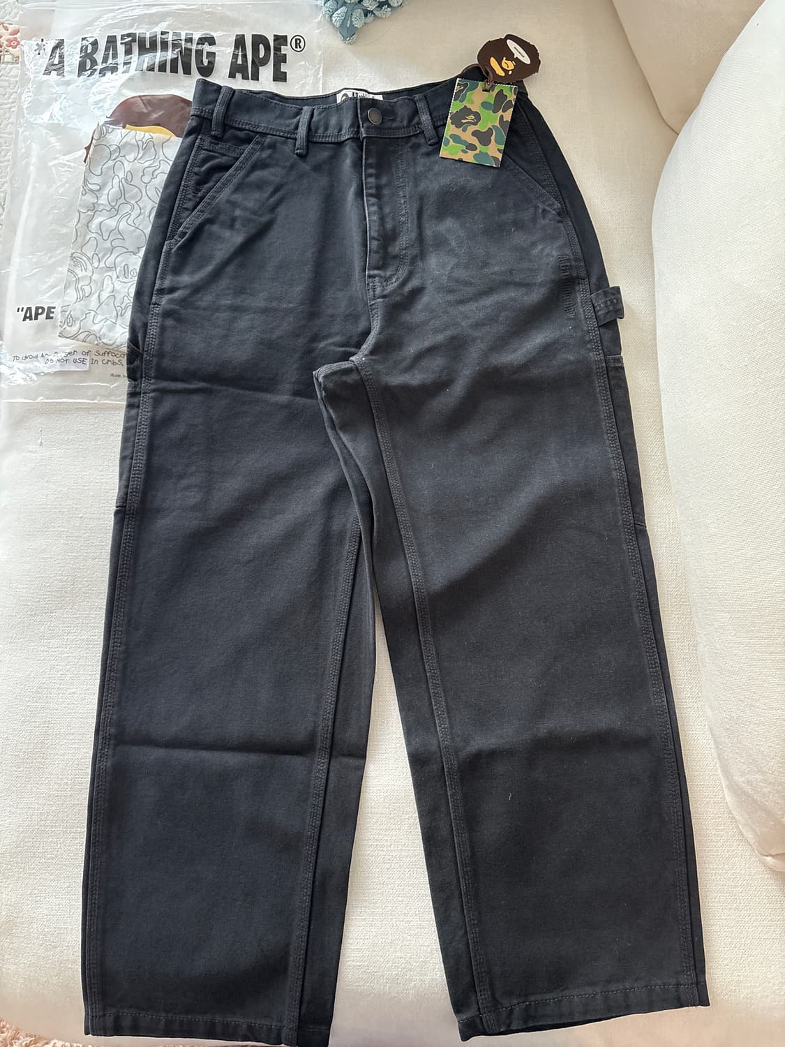 베이프 데님 팬츠 블랙 M 상품이미지2