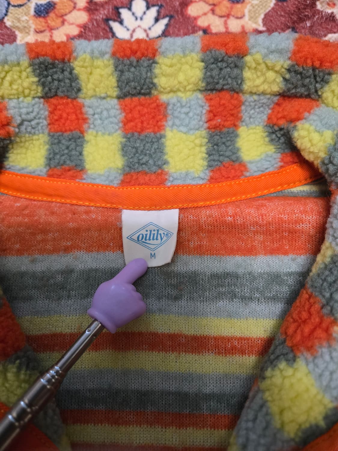 [Oilily] 오일릴리 유니크 패턴 아노락 후리스 하프 집업 상품이미지2