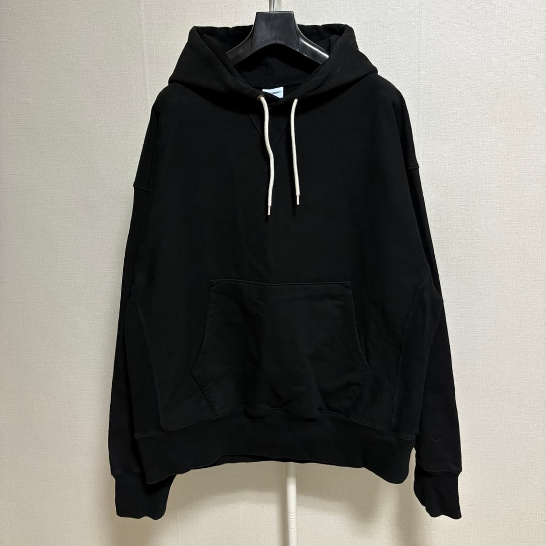 아웃스탠딩 리버스 헤비 후드 / 블랙, L 상품이미지1