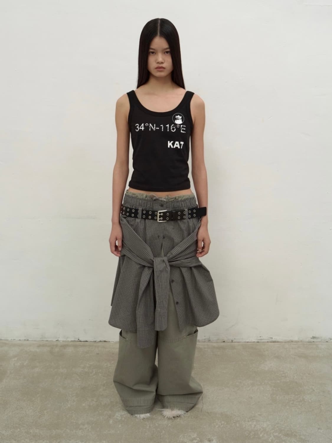 Lcdc tm 체크 레이어드 스커트 상품이미지2